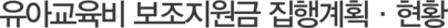 유아교육비 보조지원금 집행계획·현황
